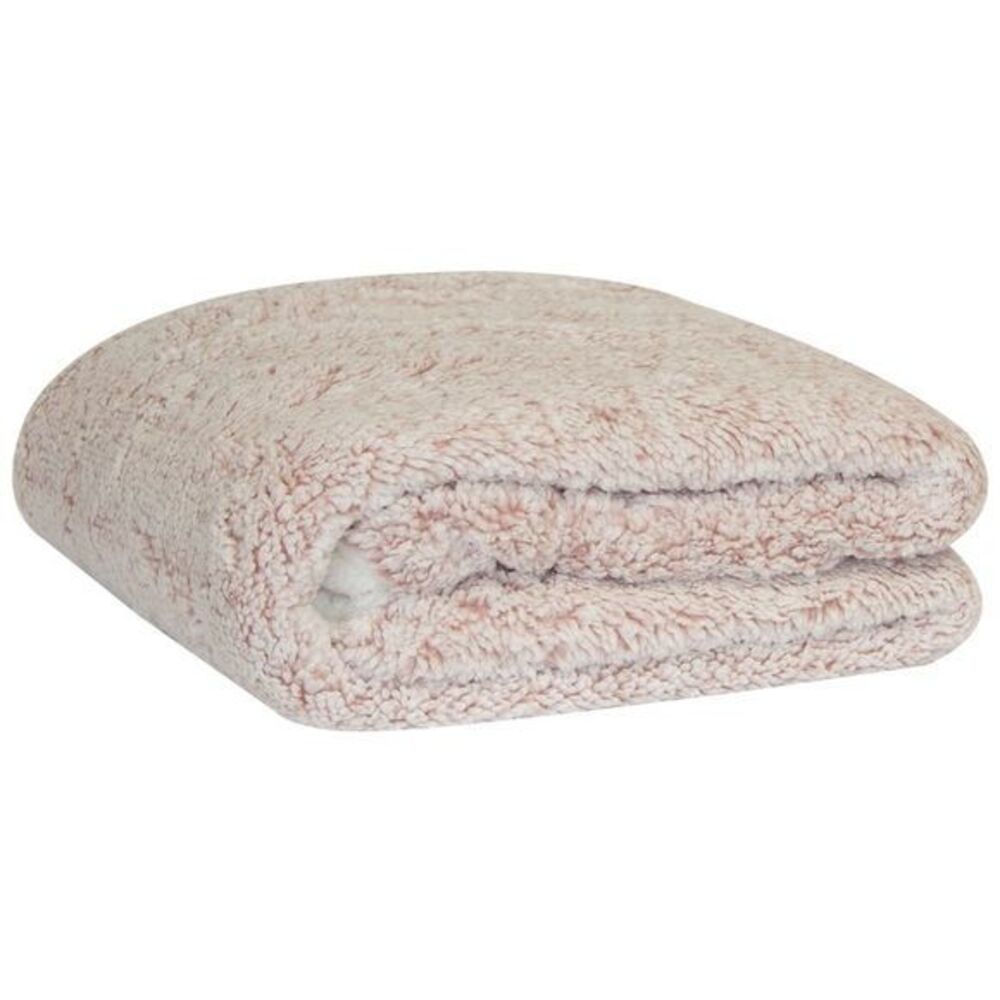Gold Coast Plush Sherpa Fleece Throw Blanket in Creamy White, 64" x 48"